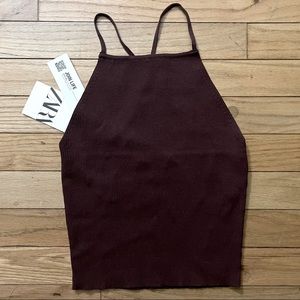 NWT Zara Cross Back Ribbed Tank